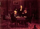 Thomas Eakins Famous Paintings - The Chess Players